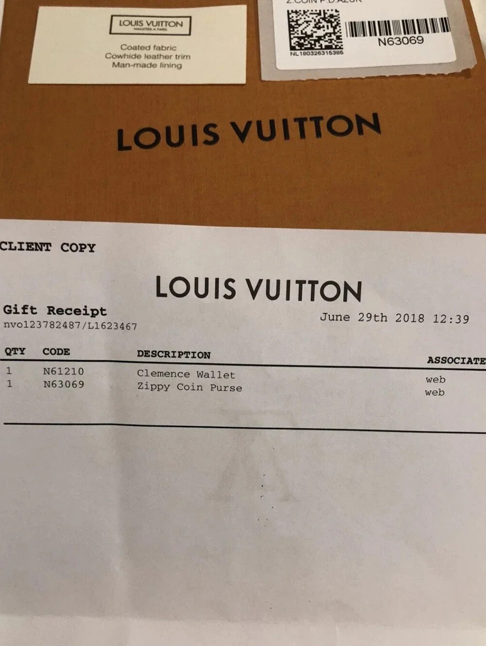 Louis Vuitton White Damier Azur Zippy Coin Purse Wallet